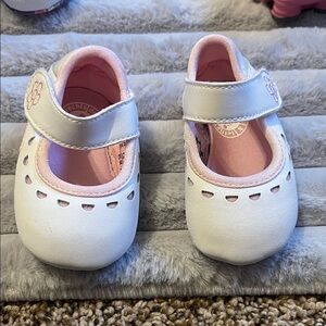 Nike White and Pink Kids Dress Shoes